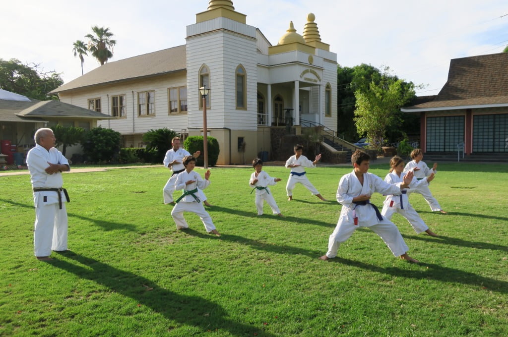 Lahaina Shotokan Karate Dojo - practicing Shuto Uke