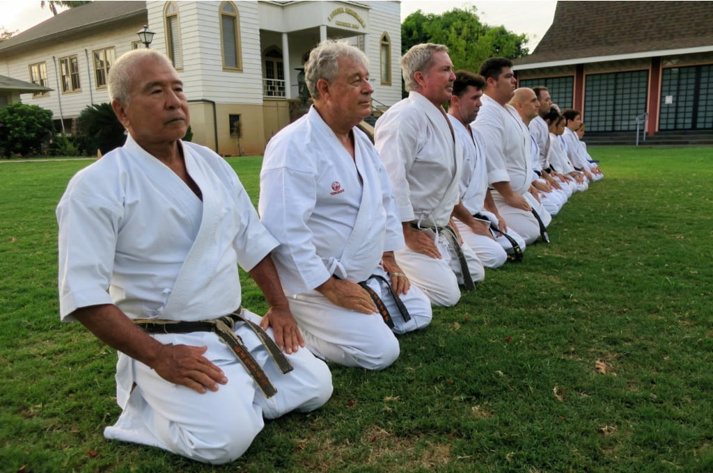 Lahaina Shotokan Karate Dojo - sitting in seiza